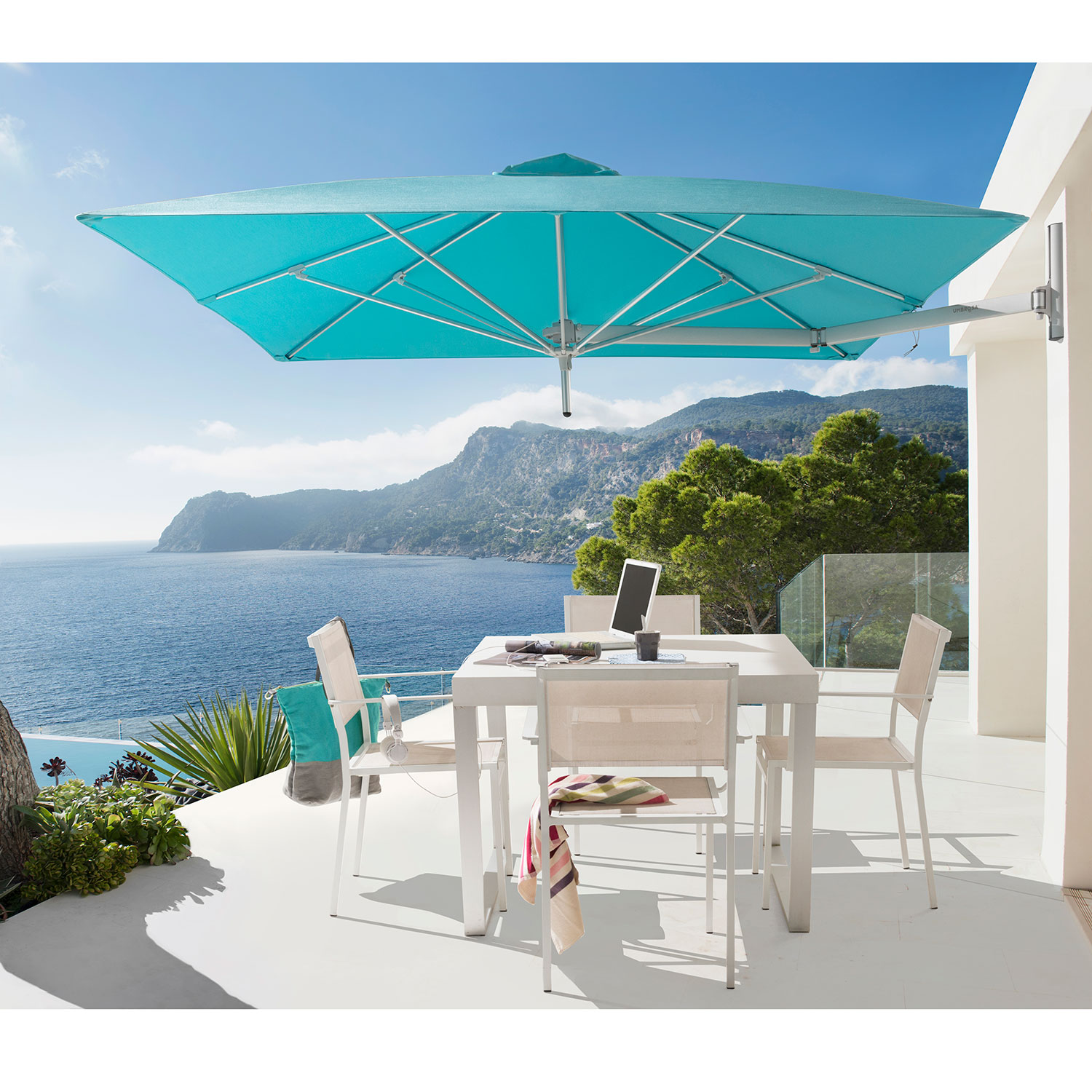 muurparasol 230x230cm Neo arm - Colorum (Blush) -