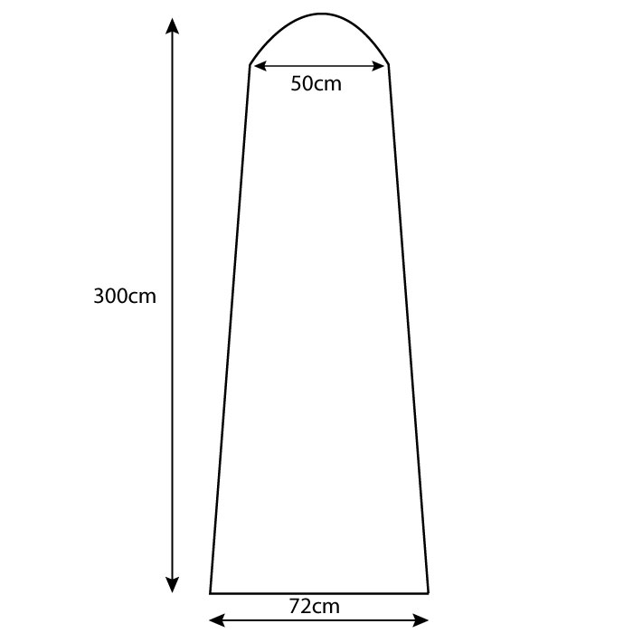 Afmetingen parasolhoes Borek premium