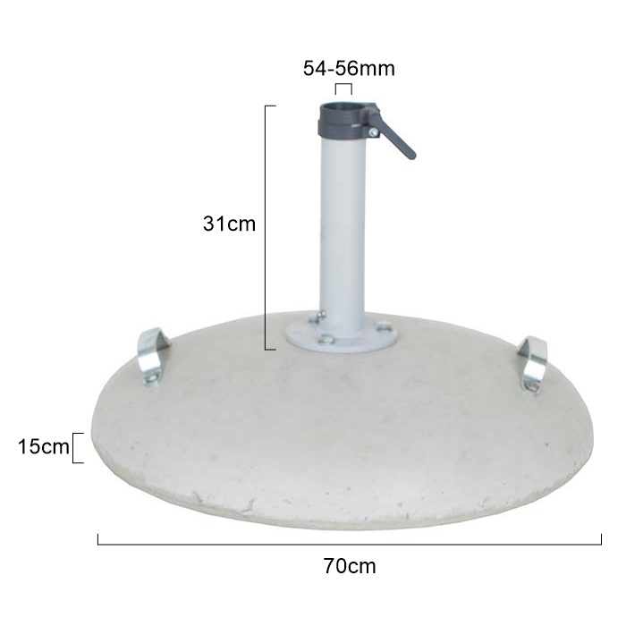 geleidelijk Mentaliteit piano Parasolvoet beton 90kg - Parasol-shop.nl