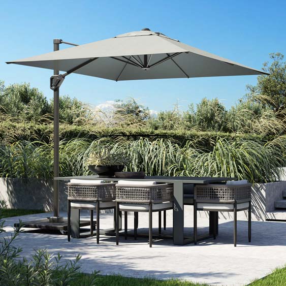 cap matchmaker bezig Zweefparasol Voyager T1 250x250 (Antraciet) - Parasol-shop.nl