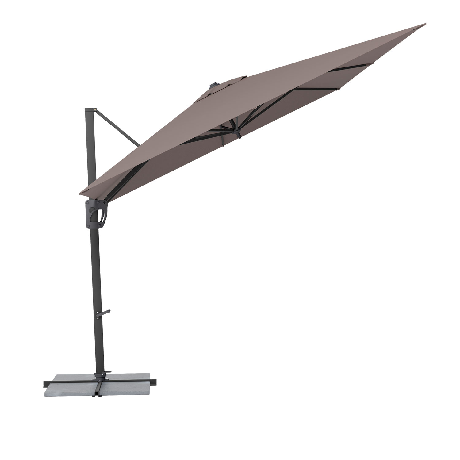 Zweefparasol-Capri-Kantelfunctie-Taupe