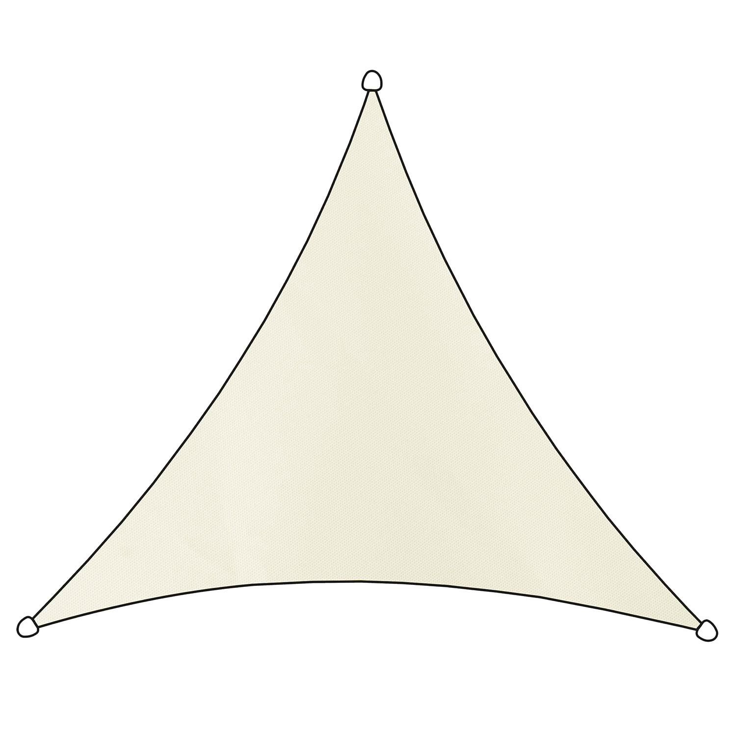 Schaduwdoek Como polyester driehoek 5m (off white)