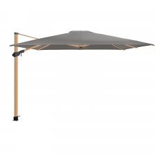 Zweefparasol Siesta premium 4-Seasons 300x300cm woodlook - (charcoal)