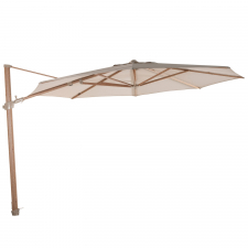 Zweefparasol Siesta premium 4-Seasons 350cm woodlook - (sand)