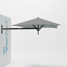 Paraflex muurparasol 200x200cm zwarte Neo arm - (Acqua)