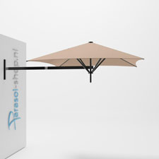 Paraflex muurparasol 200x200cm zwarte Neo arm - (Avena)