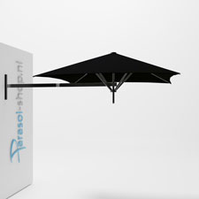 Paraflex muurparasol 200x200cm zwarte Neo arm - (Black)