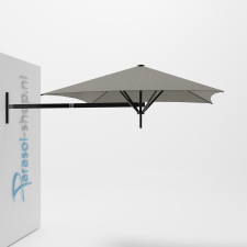 Paraflex muurparasol 200x200cm zwarte Neo arm - (Flanelle)