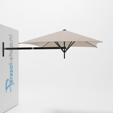 Paraflex muurparasol 200x200cm zwarte Neo arm - (Lin)