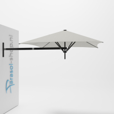Paraflex muurparasol 200x200cm zwarte Neo arm - (Marble)