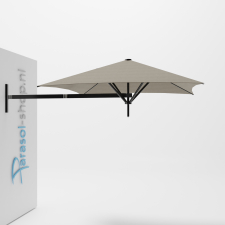 Paraflex muurparasol 200x200cm zwarte Neo arm - (Taupe)