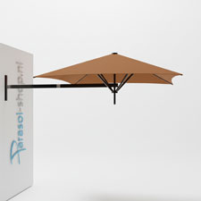 Paraflex muurparasol 200x200cm zwarte Neo arm - (Terra)