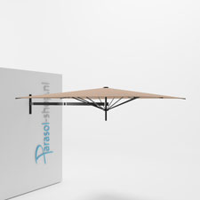 Paraflex muurparasol 230x230cm zwarte Neo arm - (Avena)