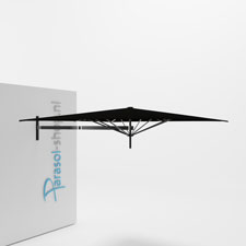 Paraflex muurparasol 230x230cm zwarte Neo arm - (Black)
