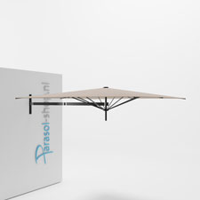 Paraflex muurparasol 230x230cm zwarte Neo arm - (Lin)