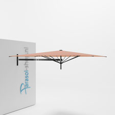 Paraflex muurparasol 230x230cm zwarte Neo arm - (Nectar)