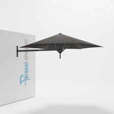 Paraflex muurparasol 270cm zwarte Neo arm - (Flanelle)
