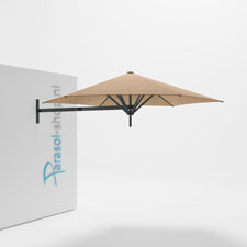 Paraflex muurparasol 270cm zwarte Neo arm - (Sand)