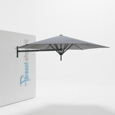 Paraflex muurparasol 300cm zwarte Neo arm - (Acqua)