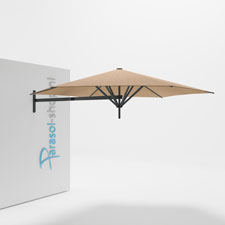 Paraflex muurparasol 300cm zwarte Neo arm - (Sand)