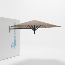 Paraflex muurparasol 300cm zwarte Neo arm - (Taupe)