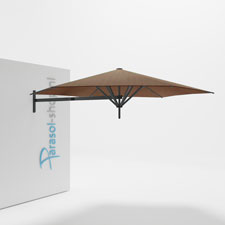 Paraflex muurparasol 300cm zwarte Neo arm - (Terra)