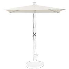 Stokparasoldoek Glatz Alu-smart - 210x150cm rechthoek (Stofklasse 2)