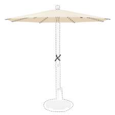 Stokparasoldoek Glatz Alu-smart - 200cm rond (Stofklasse 2)