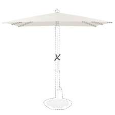 Stokparasoldoek Glatz Alu-smart - 200x200cm vierkant (Stofklasse 2)