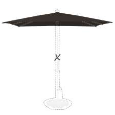 Stokparasoldoek Glatz Smart - 200x200cm vierkant (Stofklasse 4)