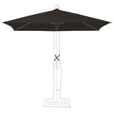 Stokparasoldoek Glatz Alu-twist - 210x150cm rechthoek (Stofklasse 4)