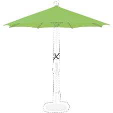 Stokparasoldoek Glatz Alu-twist - 270cm rond Kiwi (Stofklasse 2)