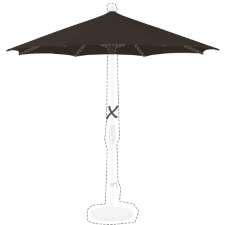 Stokparasoldoek Glatz Alu-twist - 330cm rond (Stofklasse 4)