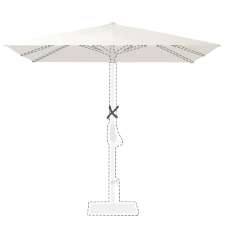 Stokparasoldoek Glatz Alu-twist - 240x240cm vierkant (Stofklasse 2)