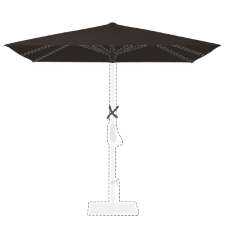 Stokparasoldoek Glatz Alu-twist - 240x240cm vierkant (Stofklasse 4)