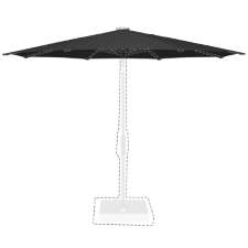 Stokparasoldoek Glatz Twist - 300cm rond (Stofklasse 4)