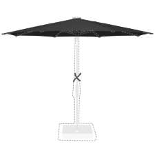 Stokparasoldoek Glatz Twist - 330cm rond (Stofklasse 4)