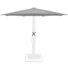 Stokparasoldoek Glatz Twist - 330cm rond (Stofklasse 5)