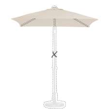 Stokparasoldoek Madison Borneo 200x200cm vierkant (ecru)