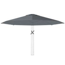 Stokparasoldoek Lima 400cm rond grey