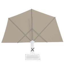 Zweefparasoldoek Madison Sunwave - 270cm rond (ecru)