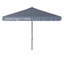 Parasol Quito 300x300cm (Safier blue) met bedrukking