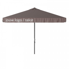 Parasol Quito 300x300cm (Taupe) met bedrukking