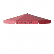 Parasol Quito 400cm rond (Brick red) met bedrukking