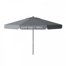 Parasol Quito 400cm rond (Grey) met bedrukking