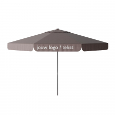 Parasol Quito 400cm rond (Taupe) met bedrukking