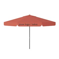 Parasol Quito 400cm rond (Terra) met bedrukking