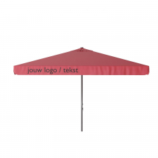 Parasol Quito 350x350cm (Brick red) met bedrukking