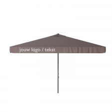 Parasol Quito 350x350cm (Taupe) met bedrukking