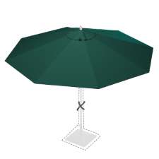 Stokparasoldoek Rhino 300cm rond Classic green (polyester)